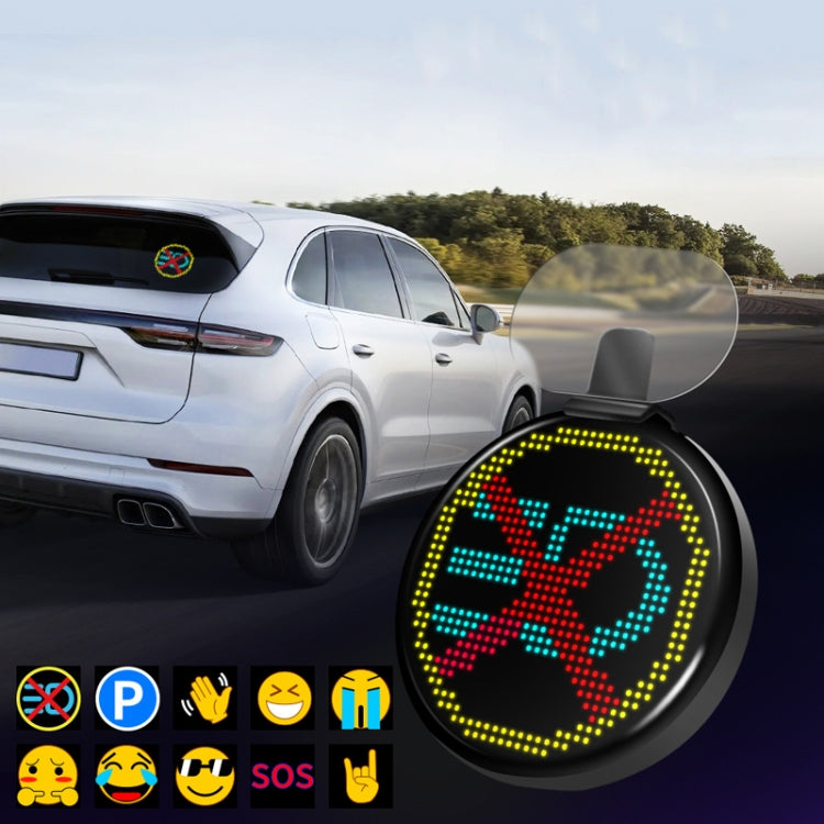 HI.GROOM Car LED Customized Pixel Emoticon Lights Bluetooth Remote Control Interactive AI Screen, Style: No Remote Control - Car Monitor by buy2fix | Online Shopping UK | buy2fix
