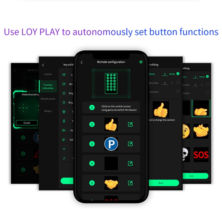 HI.GROOM Car LED Customized Pixel Emoticon Lights Bluetooth Remote Control Interactive AI Screen, Style: No Remote Control - Car Monitor by buy2fix | Online Shopping UK | buy2fix