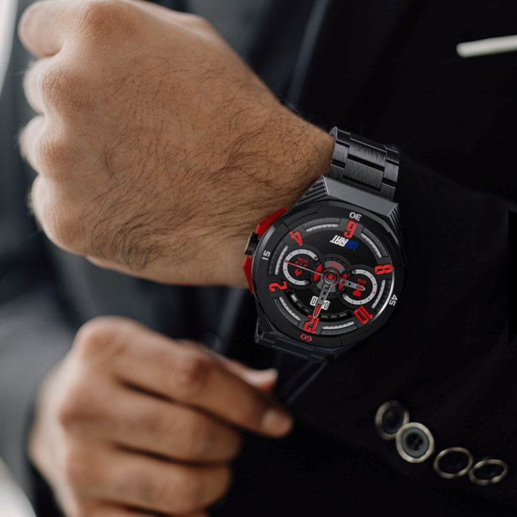 LOKMAT COMET2 PRO 1.46-Inch 5ATM Waterproof Bluetooth Call Smart Watch, Color: Black Stainless Steel by LOKMAT