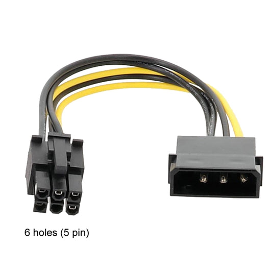 15cm Large 4Pin To 6Pin Power Cord Graphics Card Adapter Cable by buy2fix
