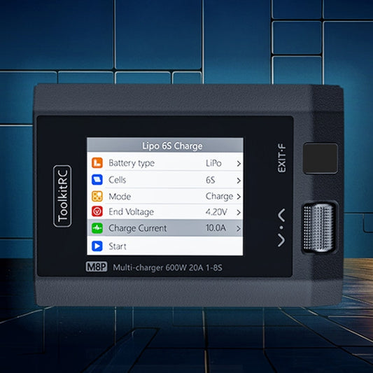 ToolkitRC M8P Aerial Model Drone Powerful Li-Po Battery Balance Charger(Black) by ToolkitRC