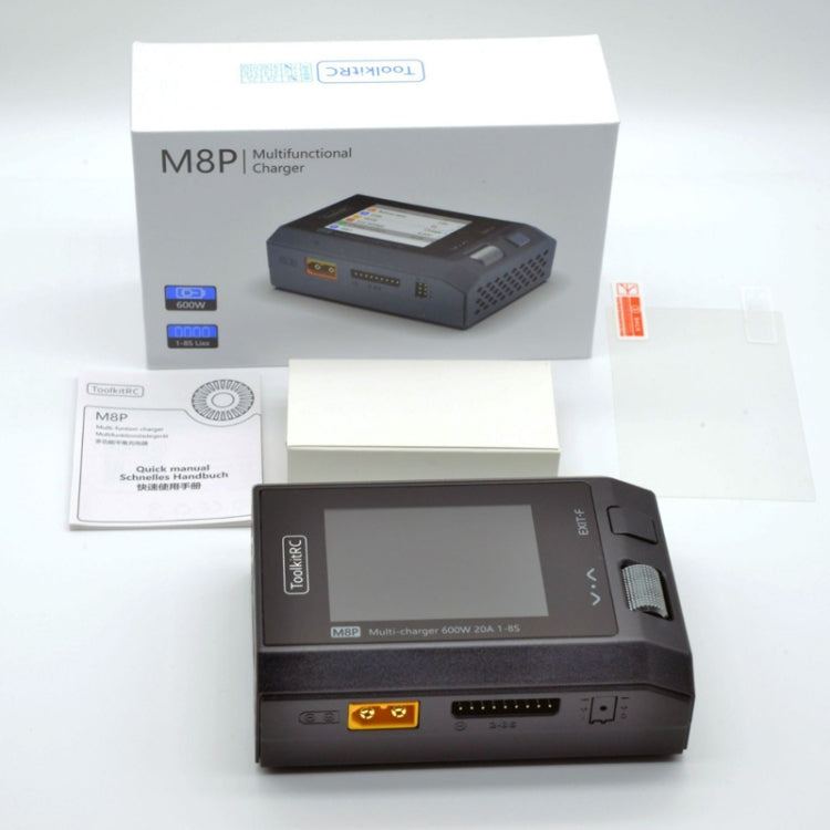 ToolkitRC M8P Aerial Model Drone Powerful Li-Po Battery Balance Charger(Black) by ToolkitRC