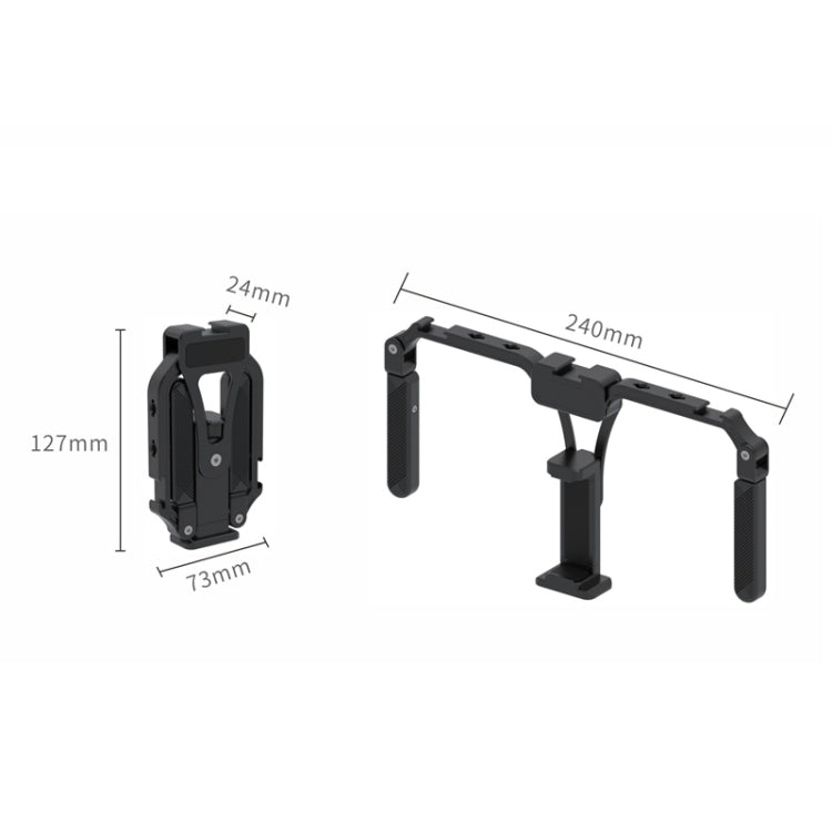 Universal Mobile Phone Gimbal Handle Stabilizer Aluminum Alloy Folding Rabbit Cage by buy2fix