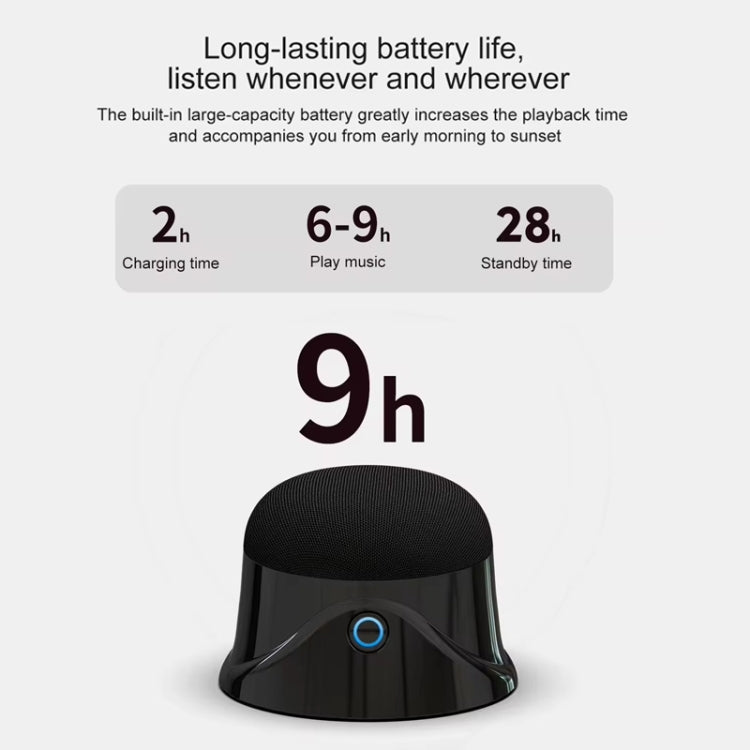 Magnetic Wireless Bluetooth Speaker Subwoofer Mini Portable TWS Mobile Phone Speaker(Black) - Mini Speaker by buy2fix | Online Shopping UK | buy2fix