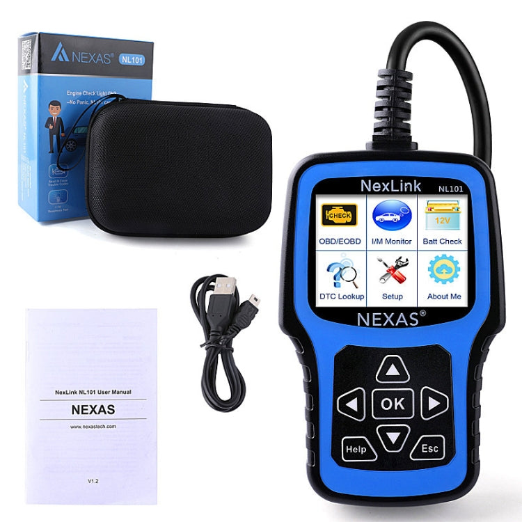 Nexas NL101 Universal OBD2 Scanner Diagnostic Tool & Battery Tester With OBDII by Nexas