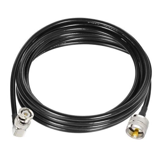 2m BNC Male Right Angle To UHF PL259 Male RG58 Coaxial Cable by buy2fix