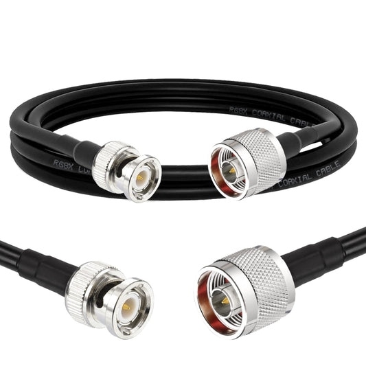 2m N Male To BNC Male RG8X RF Coaxial Cable by buy2fix