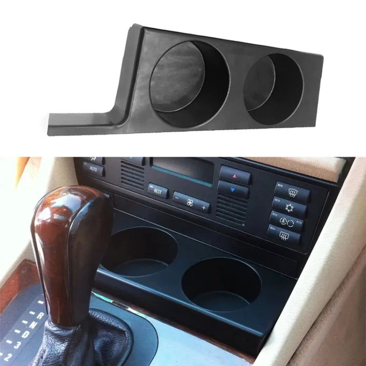For BMW 5 Series E39/528i/530i/M5 Left-hand Drive Car Central Control Cup Holder, Color: Rosewood Color With Groove by buy2fix
