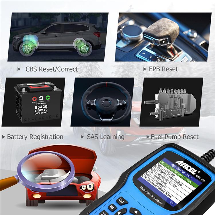 ANCEL BM700 Upgraded Version For BMW Full System Diagnostic OBDII Tester Maintenance And Resetting Repair Tools - Code Readers & Scan Tools by buy2fix | Online Shopping UK | buy2fix