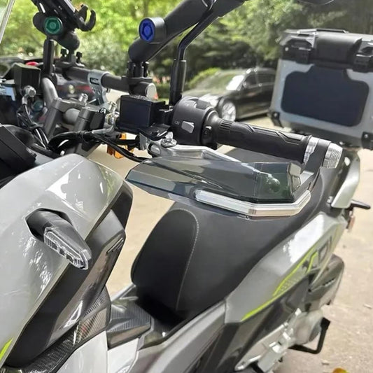 4 In 1 Motorcycle Modification Accessories Horn Windshield Windproof Protective Cover+Handlebar Plastic Throttle Grip Accessories(Red) by buy2fix