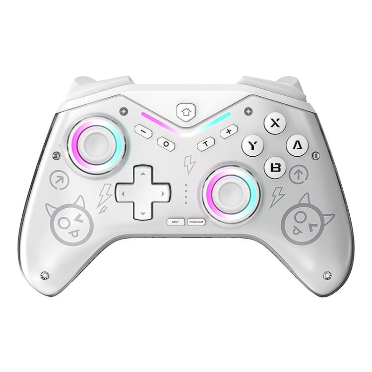 CM-619 Bluetooth Game Controller Programmable with RGB Lights for Switch / Steam Deck / PC / IOS / Android(White) - Gamepads by buy2fix | Online Shopping UK | buy2fix