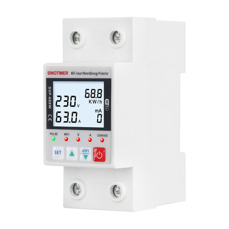 SINOTIMER SVP-688W-L TUYA APP WiFi Smart Circuit Breaker Over Under Voltage Protector - Other Tester Tool by SINOTIMER | Online Shopping UK | buy2fix