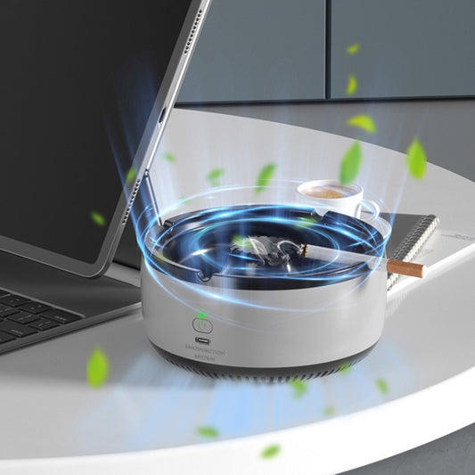 Rechargeable Ashtray Air Purifier Car Smoking Tank To Remove Smoke Odor(Gray) by buy2fix