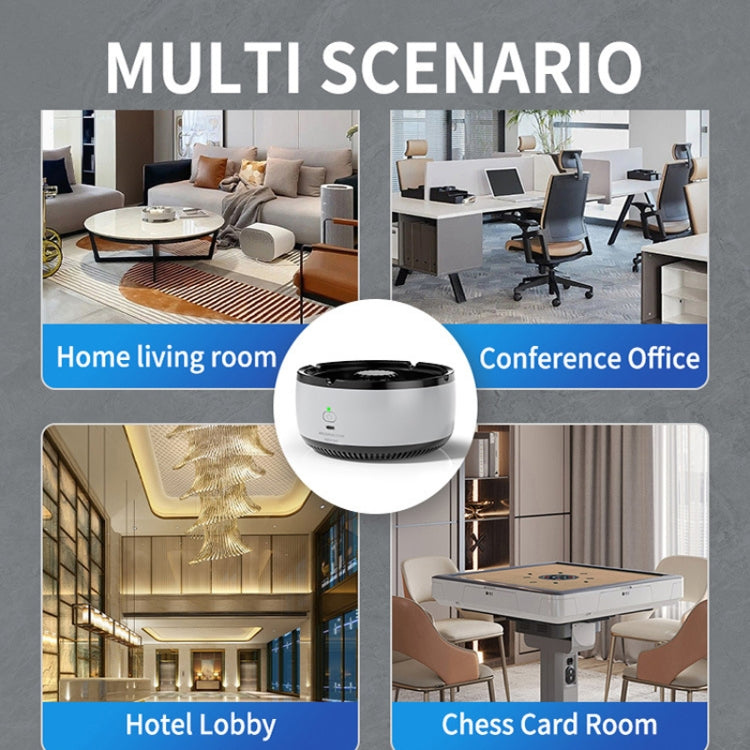 Rechargeable Ashtray Air Purifier Car Smoking Tank To Remove Smoke Odor(Gray) by buy2fix