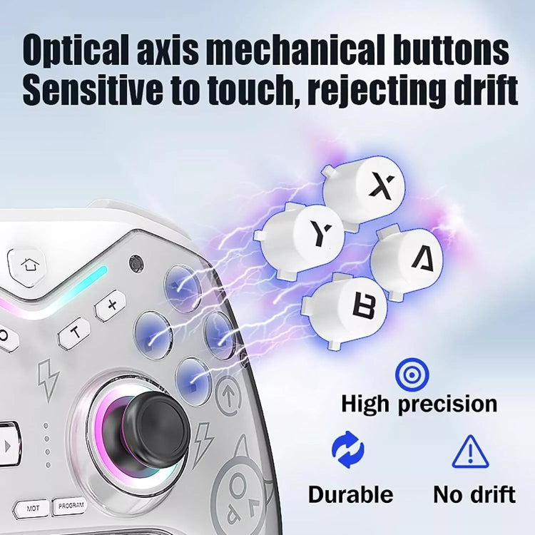 CM-617 Wireless Bluetooth Game Controller for Switch / Android / IOS / PC / Smart TV(Colorful White) - Gamepads by buy2fix | Online Shopping UK | buy2fix