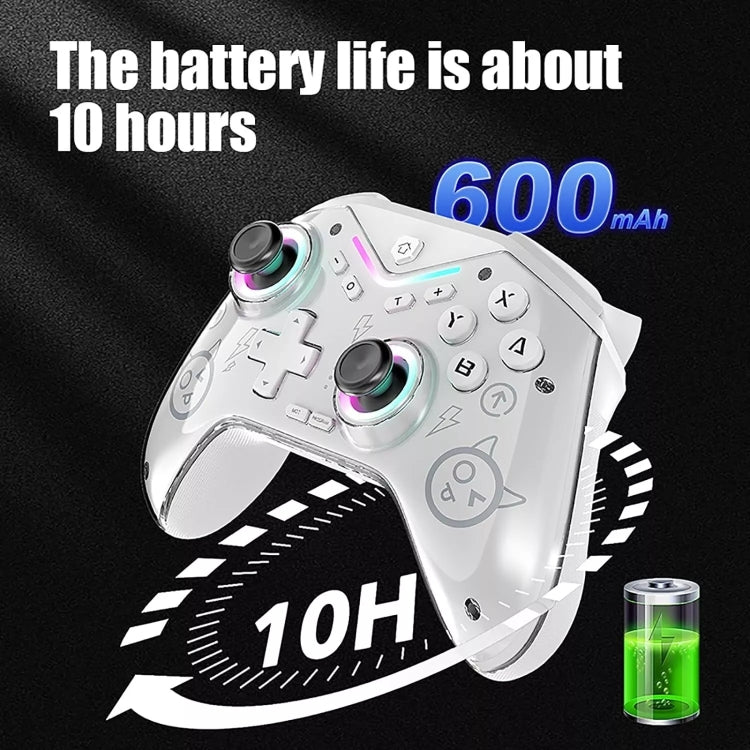 CM-617 Wireless Bluetooth Game Controller for Switch / Android / IOS / PC / Smart TV(Colorful White) - Gamepads by buy2fix | Online Shopping UK | buy2fix