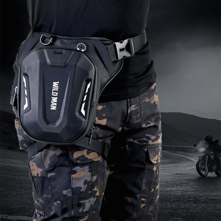 WILD MAN L1 3L Outdoor Motorcycle Riding Hard Shell Waist Bag Sports Cross-body Bag(Black) by WILD MAN
