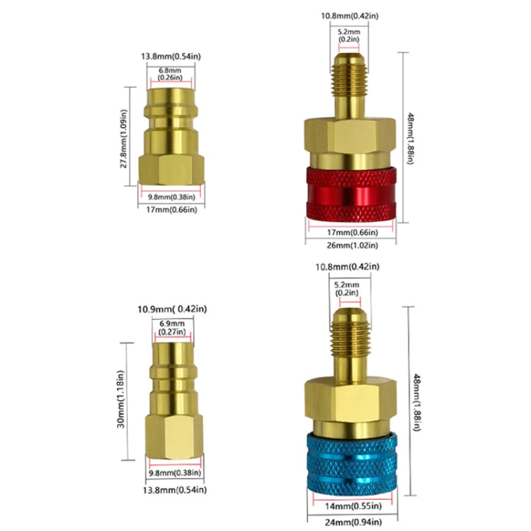 Car Household Air Conditioning And Refrigeration Equipment Fluoridation High And Low Pressure Fittings, Model: High Pressure - Engine Fittings by buy2fix | Online Shopping UK | buy2fix