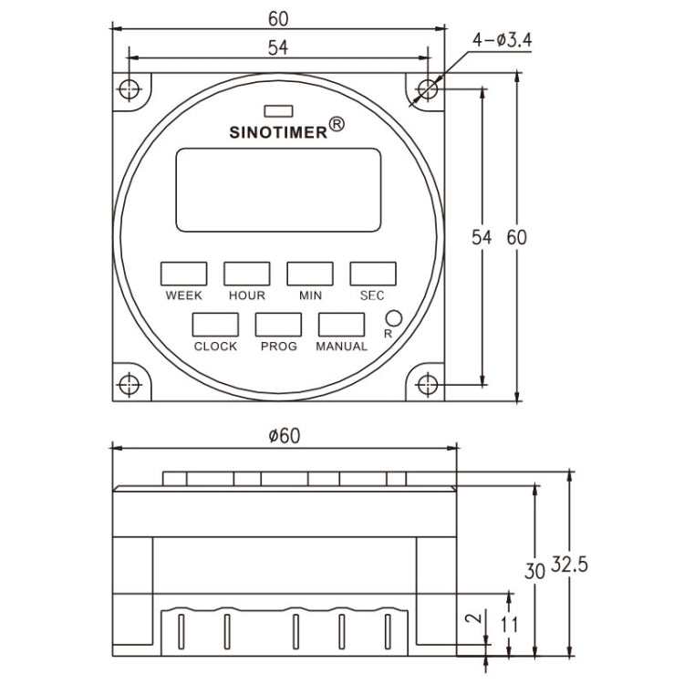 SINOTIMER TM618SH 1 Second Interval Digital LCD Timer Switch Programmable Time Relay 110V - Switch by SINOTIMER | Online Shopping UK | buy2fix