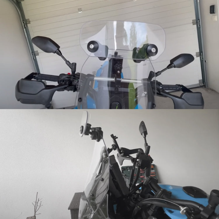 Motorcycle Modification Heightened Adjustable Windshield(Transparent) by buy2fix