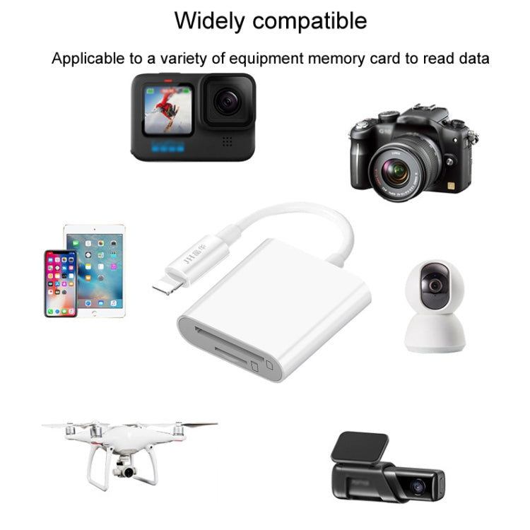 JINGHUA Mobile Phone Card Reader Converter Memory Card Reader, Model: Lighning With Cable SD by JINGHUA