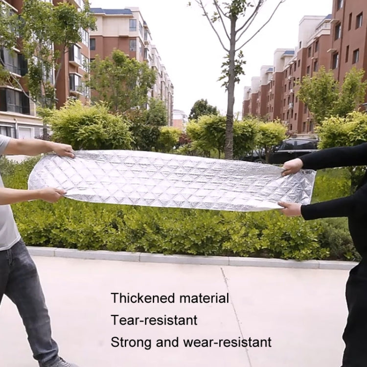 Car Front Windshield Cover Sun Shade Snow Shield Sunscreen Heat Insulation Frostproof Car Coat Half Cover, Style: Protect Wipers(Silver) by buy2fix