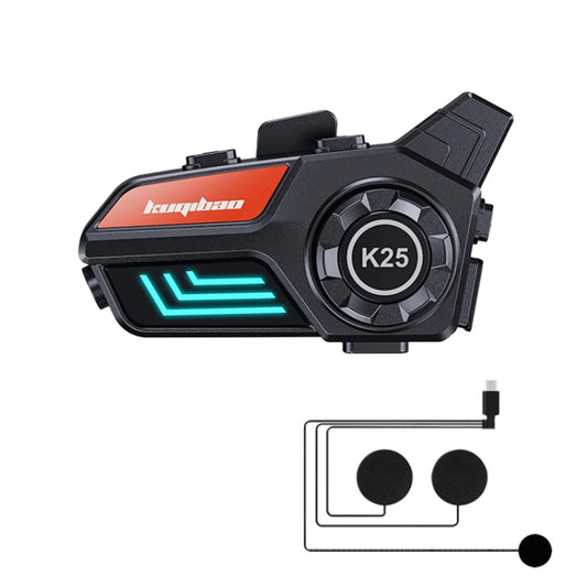 KUQIBAO Motorcycle Helmet Waterproof Bluetooth-compatible Headset With Light(Soft Microphone) - Motorcycle Walkie Talkie by KUQIBAO | Online Shopping UK | buy2fix