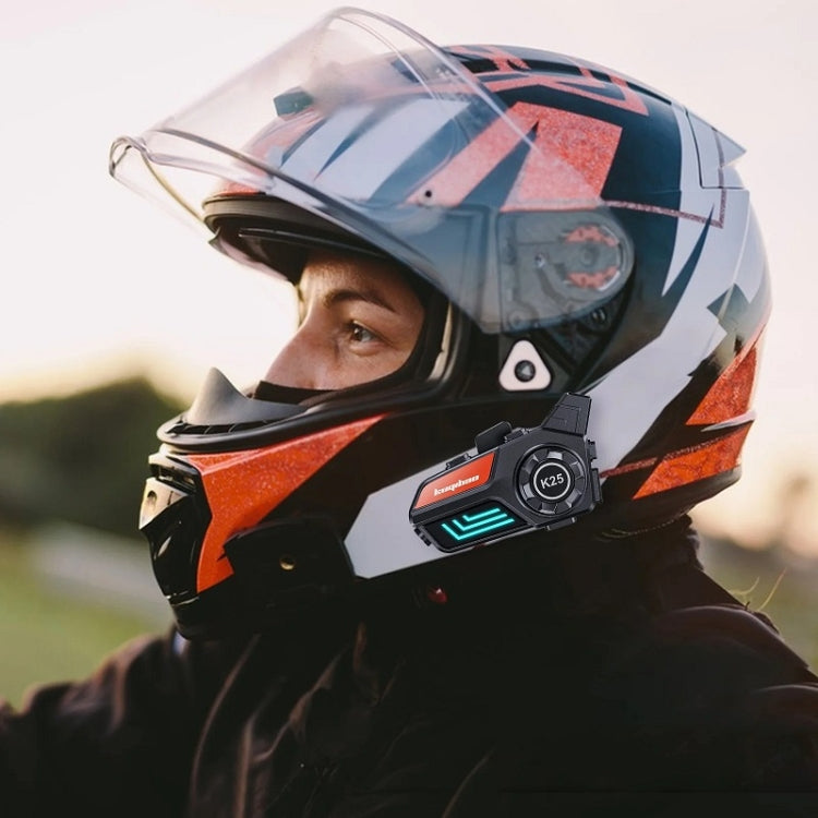 KUQIBAO Motorcycle Helmet Waterproof Bluetooth-compatible Headset With Light(Soft Microphone) by KUQIBAO