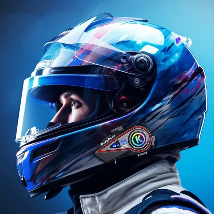 KUQIBAO Motorcycle Helmet Long-Lasting Bluetooth-compatible Headset With Light(Soft Microphone) - Motorcycle Walkie Talkie by buy2fix | Online Shopping UK | buy2fix