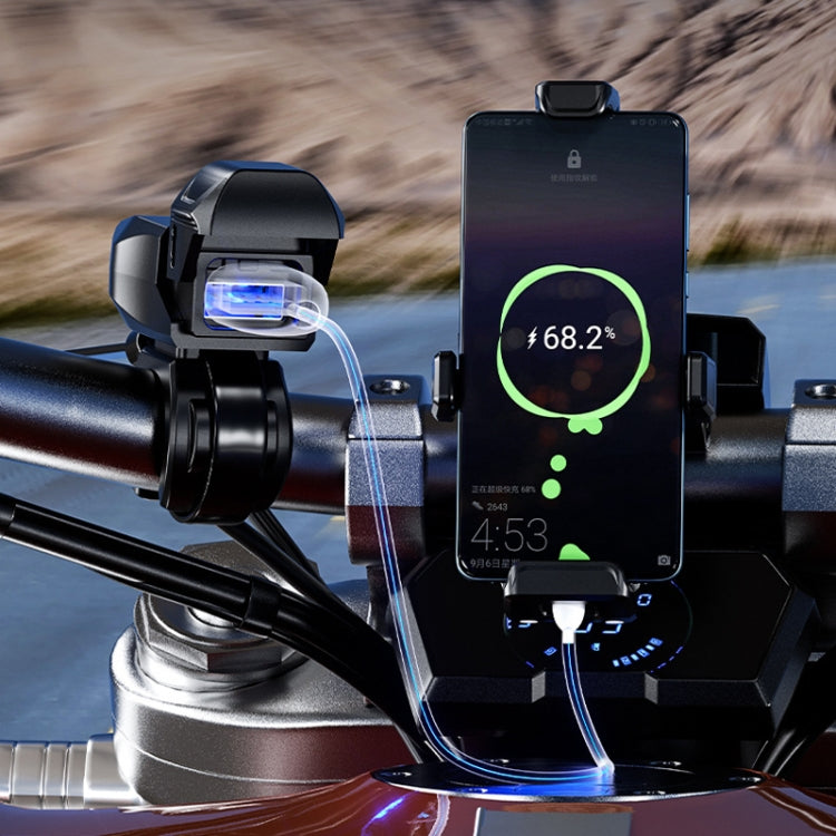Kewig Motorcycle Phone Charger Outdoor Riding Fast Charging Waterproof USB Charging Stand, Model: B10-A by Kewig
