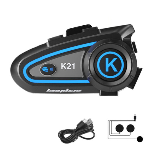 KUQIBAO Motorcycle Helmet Long-lasting Waterproof Bluetooth-compatible Headset with Light(Soft Microphone) - Motorcycle Walkie Talkie by KUQIBAO | Online Shopping UK | buy2fix