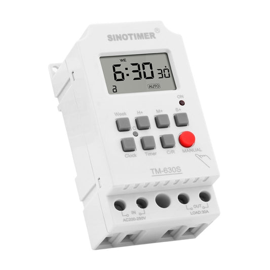 SINOTIMER TM630S-4 12V 30A Timer Switch 1 Second Interval Weekly Programmable Time Relay by SINOTIMER