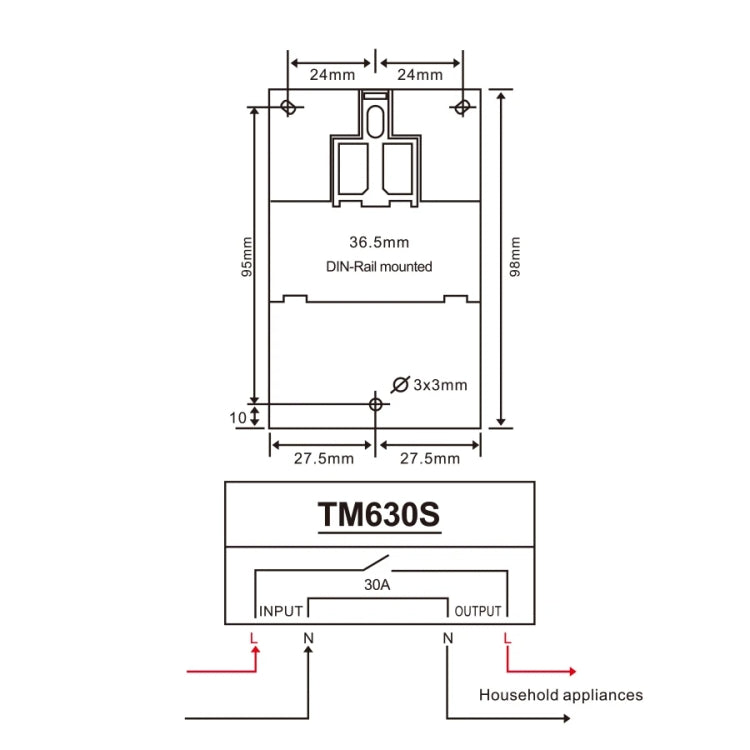 SINOTIMER TM630S-4 12V 30A Timer Switch 1 Second Interval Weekly Programmable Time Relay by SINOTIMER