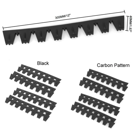 8pcs /Set Car Bumper Serrated Anti-collision Plate Decoration(Carbon Pattern) by buy2fix