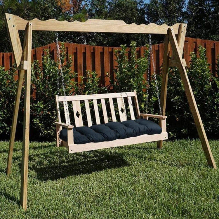 120x50x8cm Outdoor Bench Waterproof Sunscreen Thickened Soft Cushion(Light Gray) by buy2fix