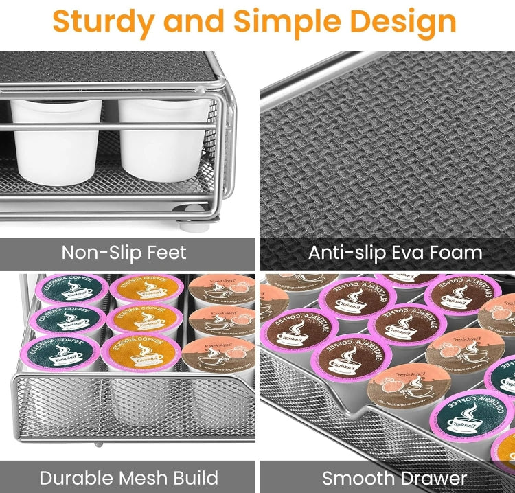 For K-CUP / Dolce Gusto OASISWJ 36pcs Coffee Capsules Organizer Coffee Machine Base(Gray) - Coffee Machine Parts by OASISWJ | Online Shopping UK | buy2fix