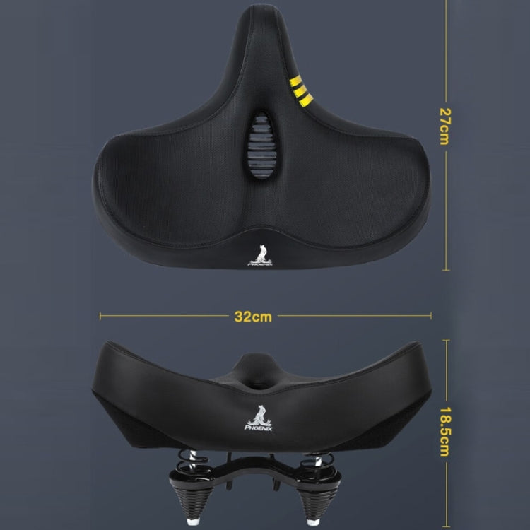 Phoenix 3D Bicycle Enlarged Thickened Soft Seat Cushion Conical Double Spring - Bicycle Saddle by Phoenix | Online Shopping UK | buy2fix