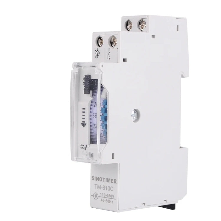 SINOTIMER TM610C 110-250V 16A Quartz Mechanical Timer 24 Hours Programmable Din Rail Relay - Switch by SINOTIMER | Online Shopping UK | buy2fix