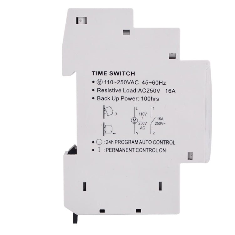 SINOTIMER TM610C 110-250V 16A Quartz Mechanical Timer 24 Hours Programmable Din Rail Relay - Switch by SINOTIMER | Online Shopping UK | buy2fix