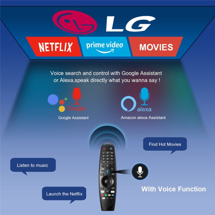 For LG TV Bluetooth Handheld Infrared Voice Multi-Function Remote Control(AKB75855501) by buy2fix
