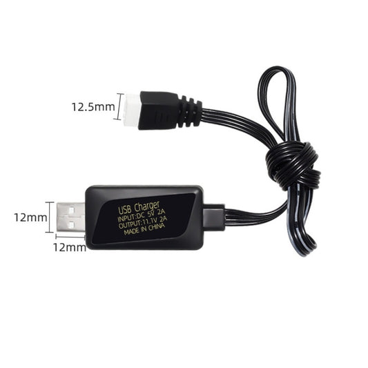 11.1V 2A 3S Lithium Battery USB Charger With Light(4 Pin Plug) by buy2fix