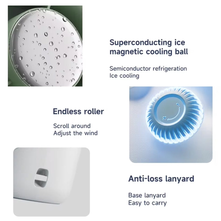 Turbo Handheld Small Fan Outdoor 100-speed Cooling Fan Built-in 4000 mAh Battery(Grey) by buy2fix