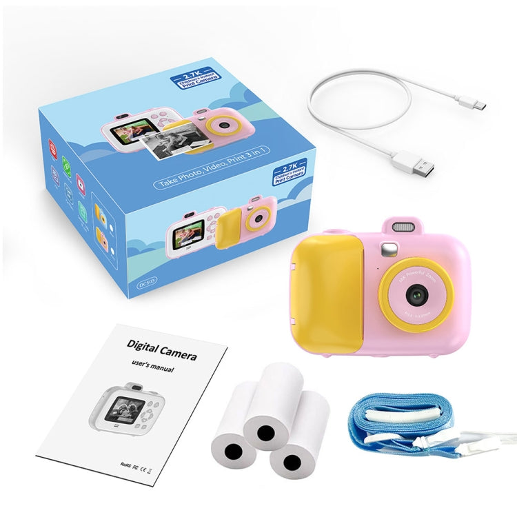 2.4-Inch Smart Digital Kids Thermal Printing Camera With Printing Paper, Color: 503J Blue Fixed Focus by buy2fix