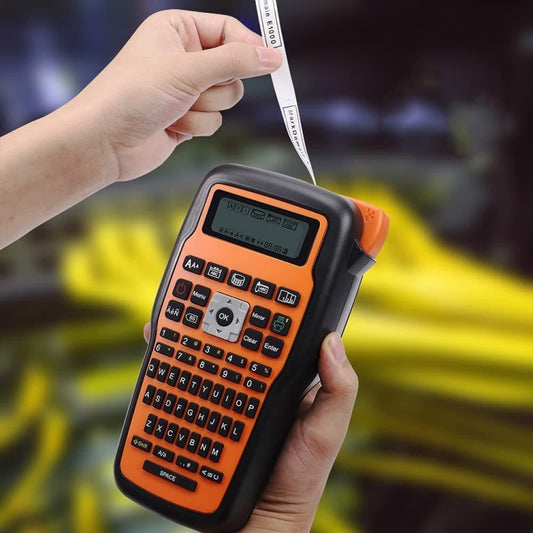 Phomemo E1000 Handheld Industrial Label Maker Thermal Transfer Printer with Keyboard, US Plug(Gray) by Phomemo