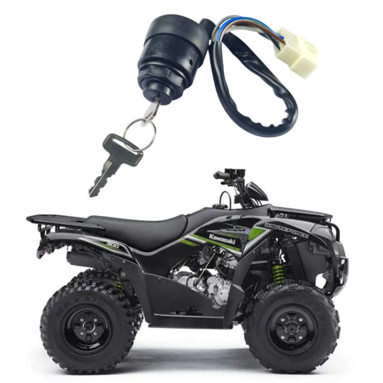For Kawasaki ATV/UTV Starter Power Ignition Switch Key Lock(Black) by buy2fix