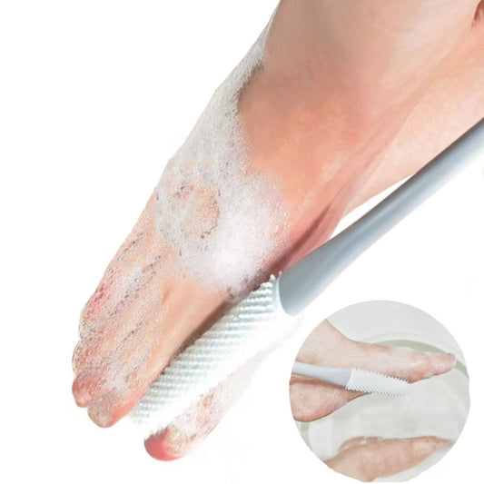 Foot Washing Brush Dry and Wet Toe Cleaning and Anti-Itch Brush, Style: Short Bristle(Pink) by buy2fix