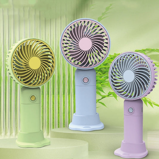 Desktop USB Charging Small Fan Portable Cell Phone Holder Handheld Fan(Purple) by buy2fix