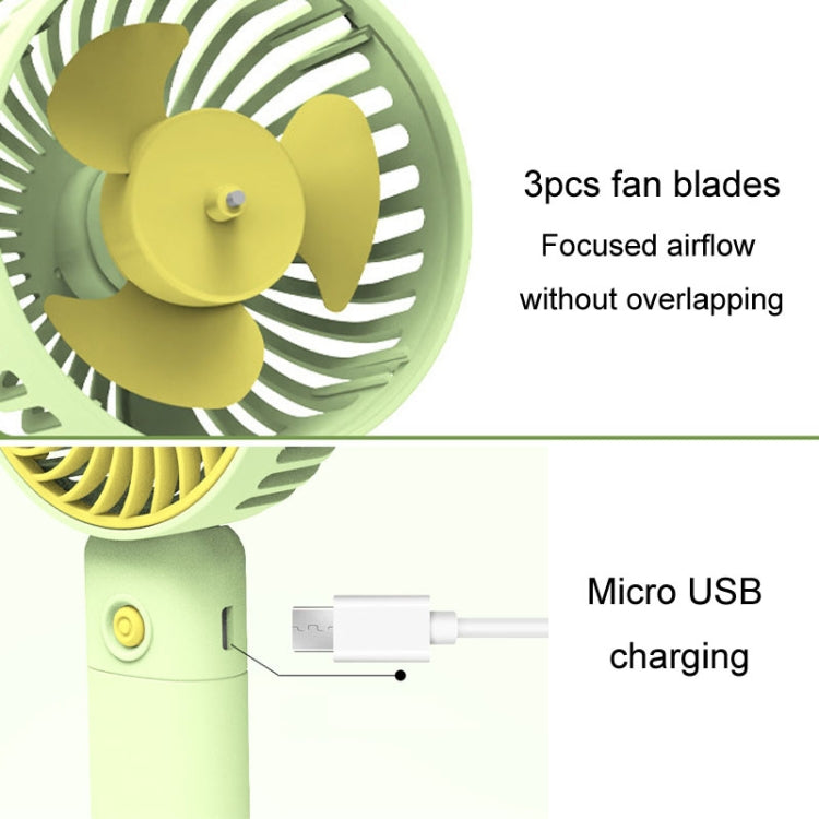 Desktop USB Charging Small Fan Portable Cell Phone Holder Handheld Fan(Green) by buy2fix