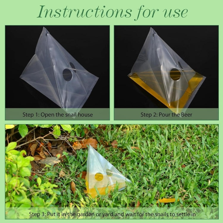 20pcs /Pack Snail Slug Trap Bag Garden Vegetable Plot Trap Transparent Plastic Bag by buy2fix