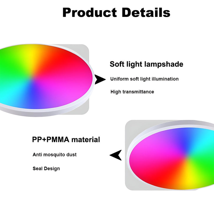 24W 30cm RGBCW Full Color Smart WiFi Tuya Ceiling Light with Remote Control - Smart Light Bulbs by buy2fix | Online Shopping UK | buy2fix